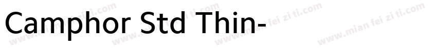 Camphor Std Thin字体转换